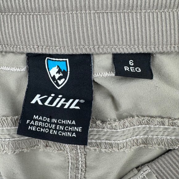 Kuhl Womens Beige Nylon Pull Convert Leg Ribbed Comfort Waist Outdoor Pants 6 - Picture 6 of 10
